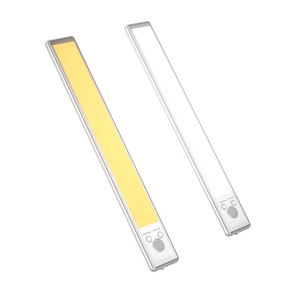 Two wireless motion sensor LED cabinet lights with warm and cool white light