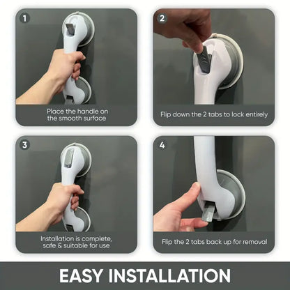 Suction Grab Rail for Bathroom – No-Drill Shower Handle & Safety Bar