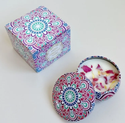 Dried Flower Scented Candle – Floral Aromatherapy Candle Gift