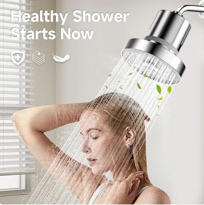 15-Layer Filtered Shower Head - High Pressure, Limescale & Chlorine Reducing
