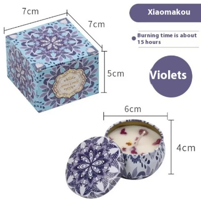 Dried Flower Scented Candle – Floral Aromatherapy Candle Gift